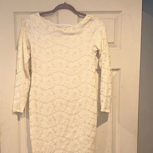 Ingrid and Isabel maternity lace dress off white size xs